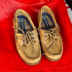 Sperry Brown Leather Boat Shoes